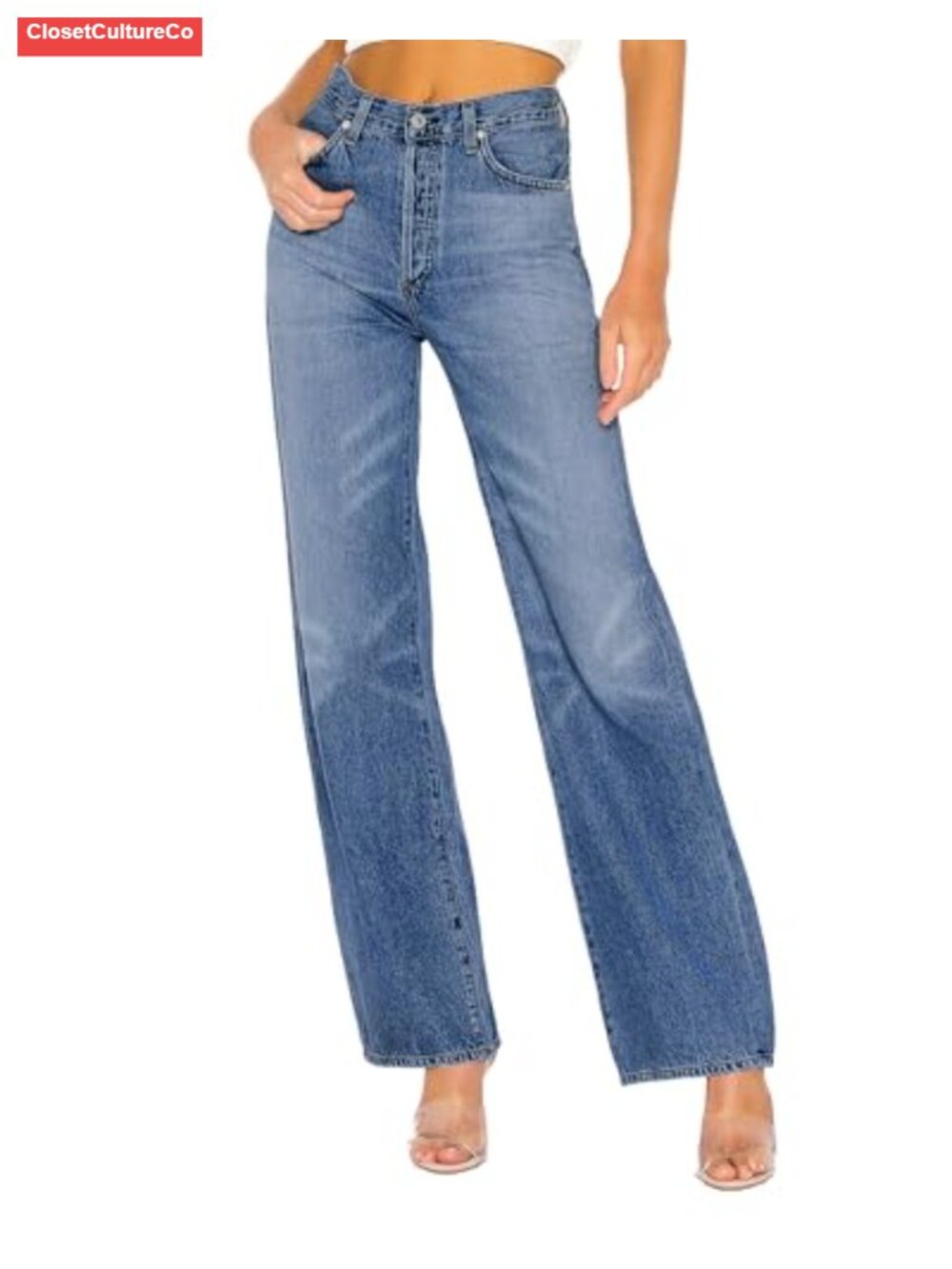 High Waisted Wide Leg Jeans Straight Leg Baggy Denim Pants